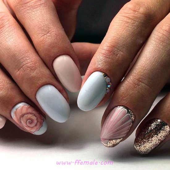 Lovable Creative Nails Art - star, nails, naildesigns, pretty