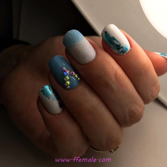 Simple Chic American Acrylic Manicure Art Ideas - clever, smart, artful, handsome, nail